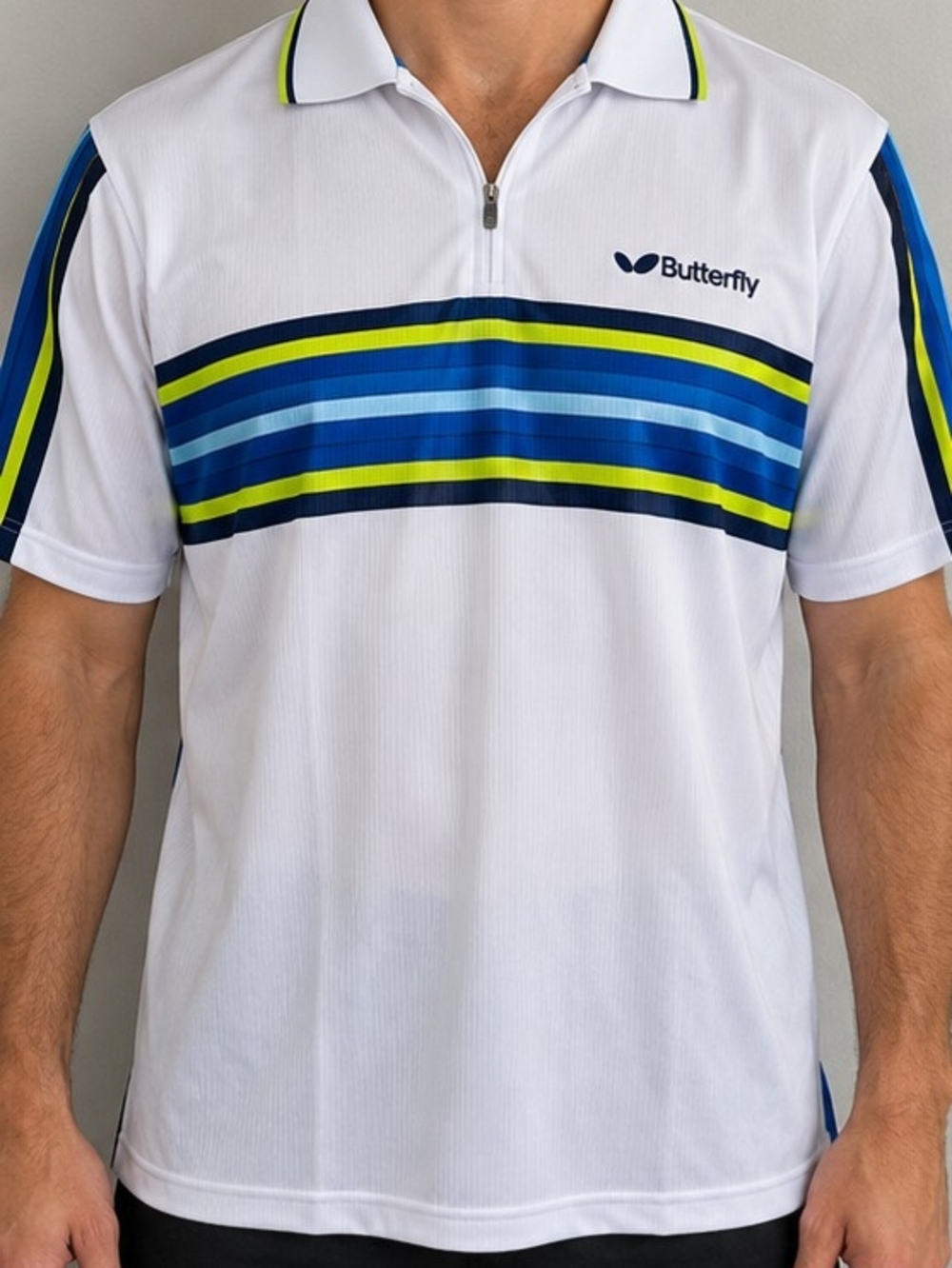 Butterfly Table Tennis Polo Shirt Mens 3XL White Blue Ping Pong NWT -Read